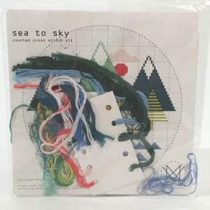 Sea to Sky Counted Cross Stitch Kit Mountains Trees Birds Nature Landscape